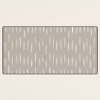 Boho Prints, Raindrops, Beige, Minimalism, Abstract Art Desk Mat Gallery Image 3