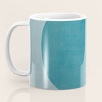 Teal White Lines Minimalist Artwork 02 Coffee Mug Gallery Image 3