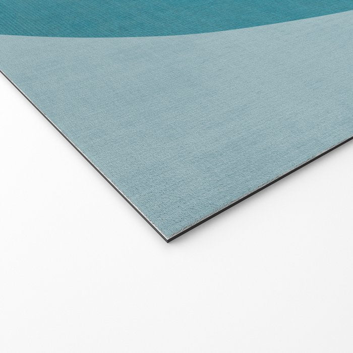 Teal White Lines Minimalist Artwork 02 Welcome Mat Gallery Image 2