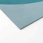 Teal White Lines Minimalist Artwork 02 Welcome Mat Gallery Image 2