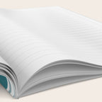 Teal White Lines Minimalist Artwork 02 Notebook Gallery Image 2