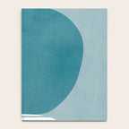 Teal White Lines Minimalist Artwork 02 Notebook Gallery Image 4