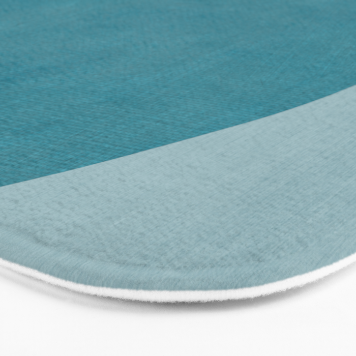 Teal White Lines Minimalist Artwork 02 Bath Mat Gallery Image 3