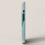 Teal White Lines Minimalist Artwork 02 iPhone Case Gallery Image 2