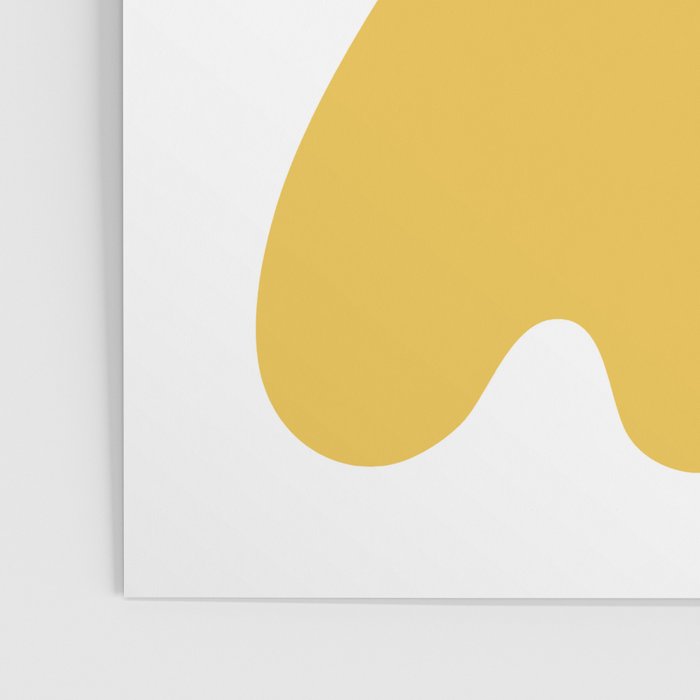 Mid Century Modern Abstract Organic Shapes 337 Yellow Poster Gallery Image 3