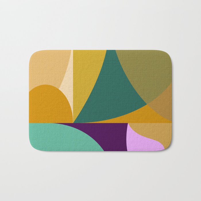 shapes mid century fall Bath Mat Gallery Image 1