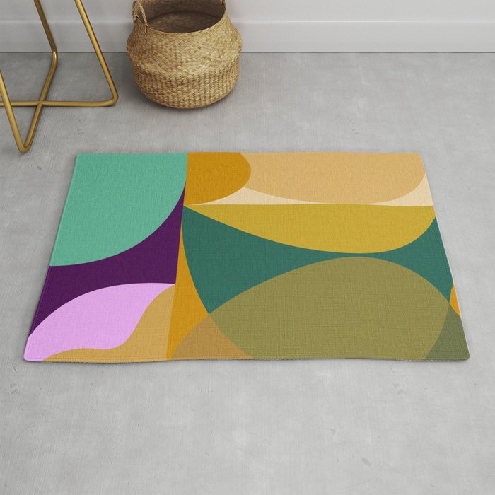 shapes mid century fall Rug Gallery Image 1