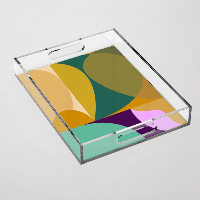 shapes mid century fall Acrylic Tray Gallery Image 1