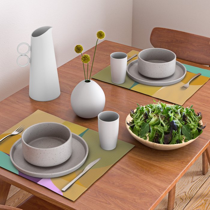 shapes mid century fall Placemat Gallery Image 2