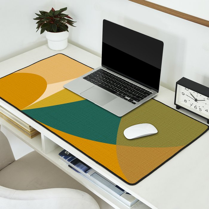 shapes mid century fall Desk Mat Gallery Image 2