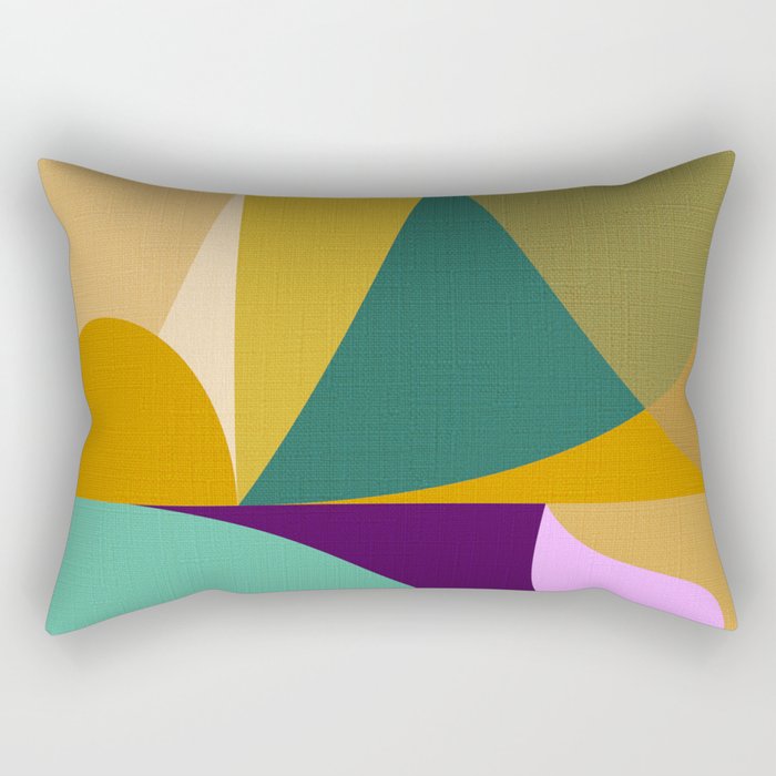 shapes mid century fall Rectangular Pillow Gallery Image 2