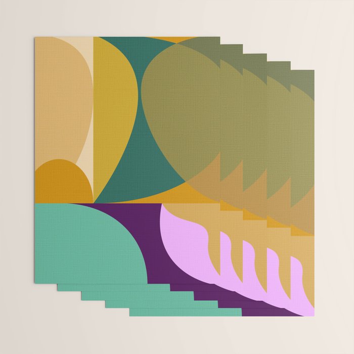 shapes mid century fall Wrapping Paper Gallery Image 3