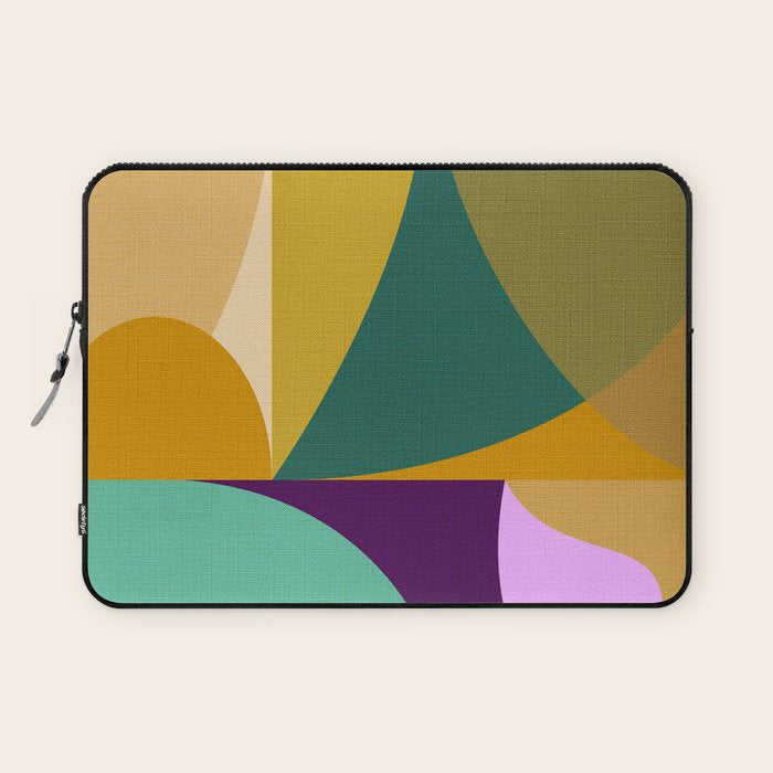 shapes mid century fall Laptop Sleeve Gallery Image 1