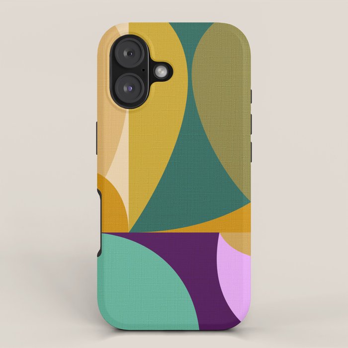 shapes mid century fall iPhone Case Gallery Image 1