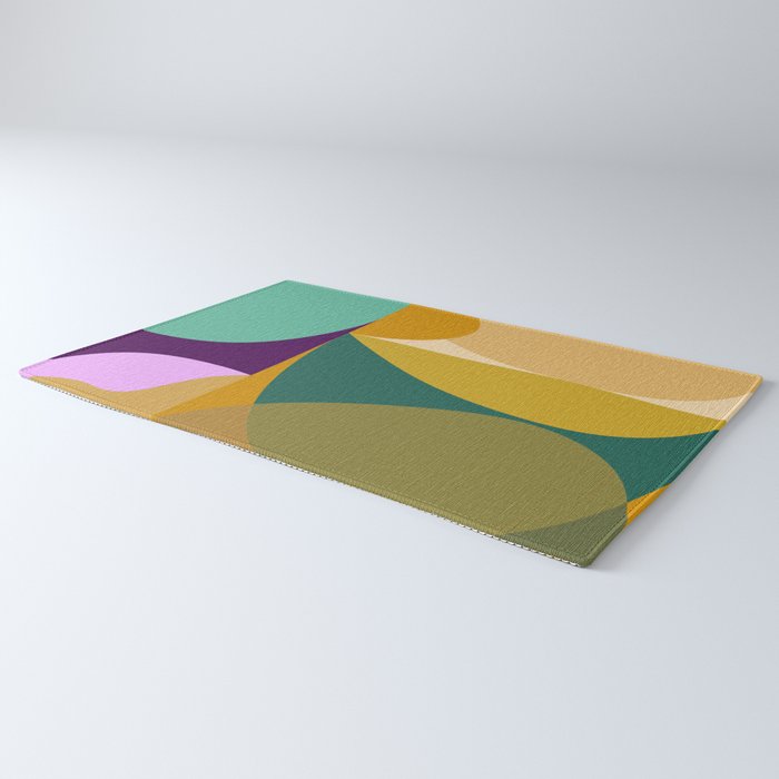 shapes mid century fall Rug Gallery Image 3