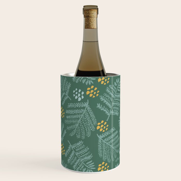 Winter & Woodsy Pine Trees in Forest Green Wine Chiller Gallery Image 3
