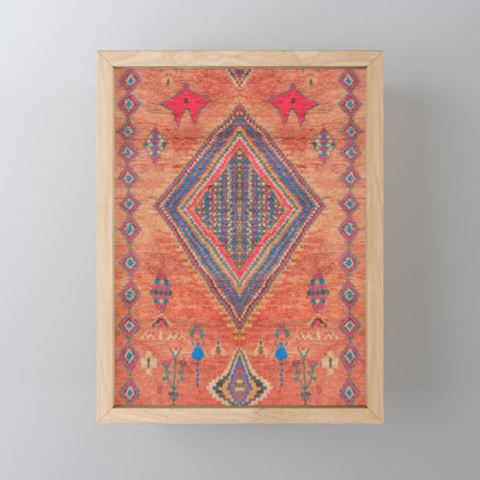 Vintage Moroccan Berber Crapet Mini Art Print Gallery Image 1