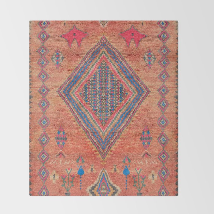 Vintage Moroccan Berber Crapet Throw Blanket Gallery Image 2