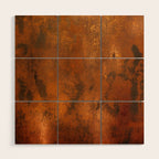 Aesthetic Rust Copper Japandi Art Wood Wall Art Gallery Image 1