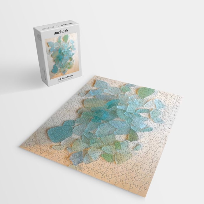 Ocean Hue Sea Glass Jigsaw Puzzle Gallery Image 2