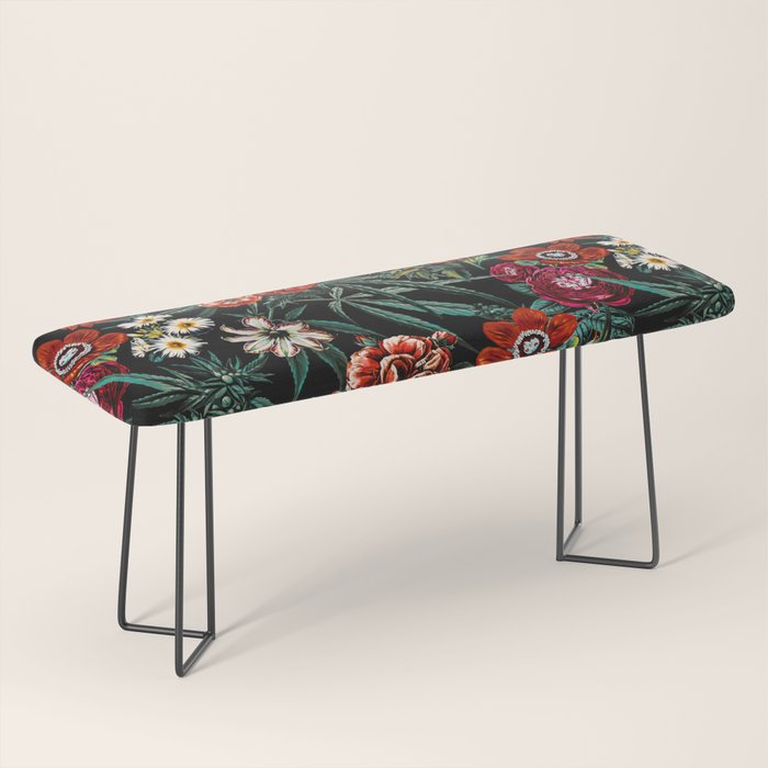 Marijuana and Floral Pattern Bench Gallery Image 1