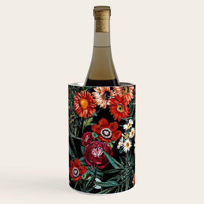 Marijuana and Floral Pattern Wine Chiller Gallery Image 3