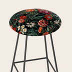 Marijuana and Floral Pattern Stool Gallery Image 2