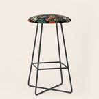 Marijuana and Floral Pattern Stool Gallery Image 1