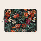 Marijuana and Floral Pattern Laptop Sleeve Gallery Image 1