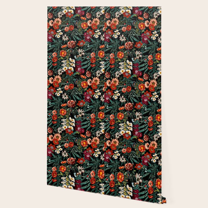 Marijuana and Floral Pattern Wallpaper Gallery Image 2