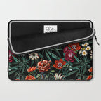 Marijuana and Floral Pattern Laptop Sleeve Gallery Image 2