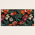 Marijuana and Floral Pattern Desk Mat Gallery Image 3