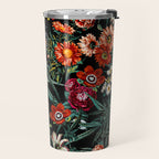 Marijuana and Floral Pattern Travel Mug Gallery Image 2