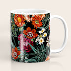 Marijuana and Floral Pattern Coffee Mug Gallery Image 1