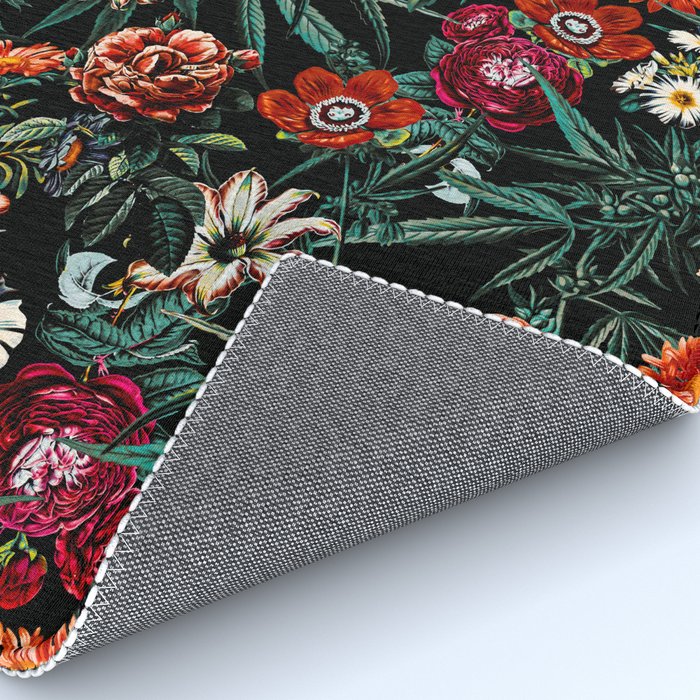 Marijuana and Floral Pattern Rug Gallery Image 4