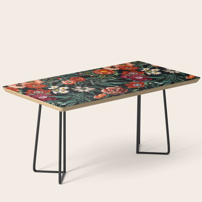 Marijuana and Floral Pattern Coffee Table Gallery Image 1