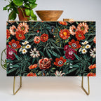 Marijuana and Floral Pattern Credenza Gallery Image 1