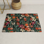 Marijuana and Floral Pattern Rug Gallery Image 1