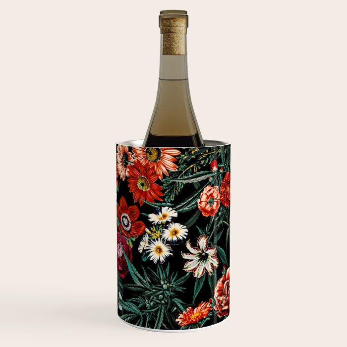 Marijuana and Floral Pattern Wine Chiller Gallery Image 2