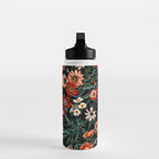 Marijuana and Floral Pattern Water Bottle Gallery Image 3