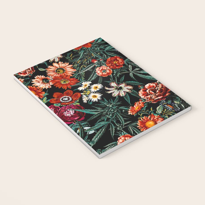 Marijuana and Floral Pattern Notebook Gallery Image 3