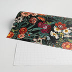 Marijuana and Floral Pattern Wrapping Paper Gallery Image 2