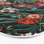 Marijuana and Floral Pattern Bath Mat Gallery Image 3