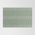boho vertical stitch - sage Rug Gallery Image 2