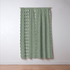 boho vertical stitch - sage Window Curtain Gallery Image 3