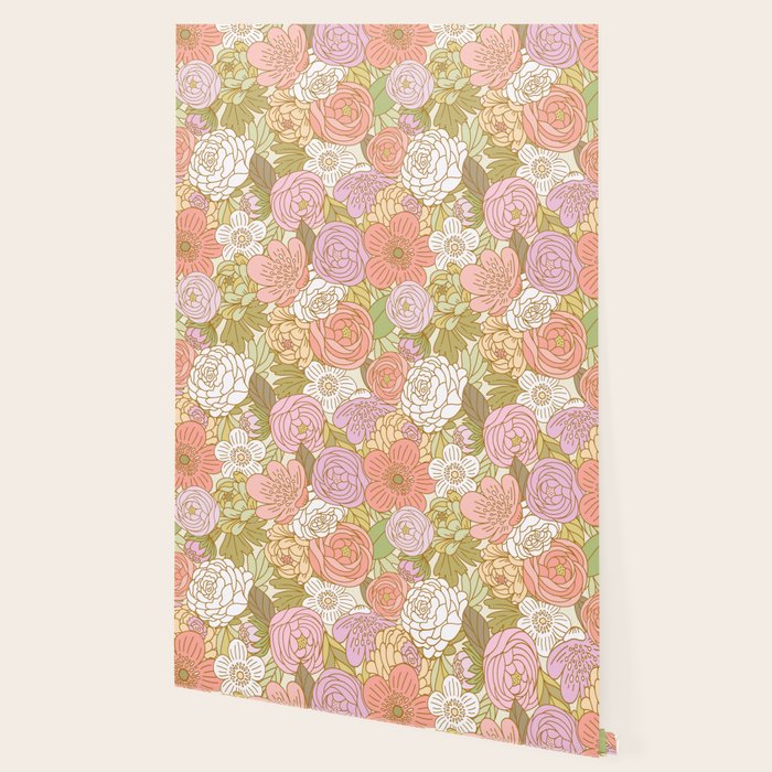 Boho Blooms | Light Pastel Wallpaper Gallery Image 2