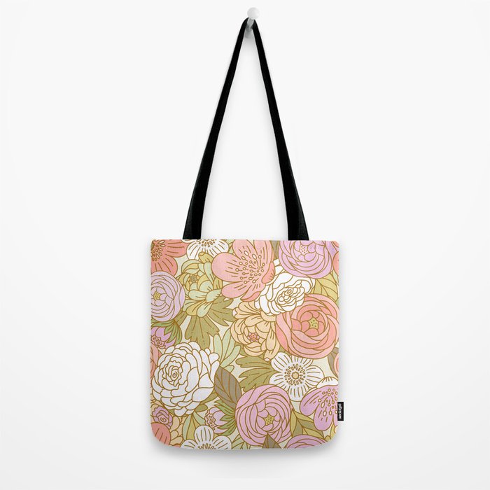 Boho Blooms | Light Pastel Tote Bag Gallery Image 2
