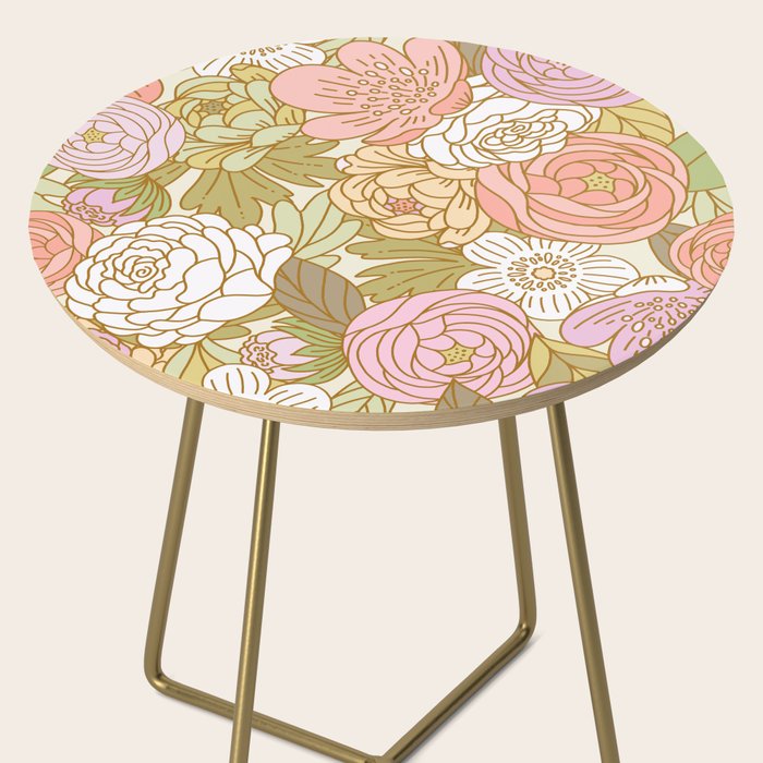 Boho Blooms | Light Pastel Side Table Gallery Image 2