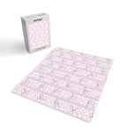 Coquette pink bows on a vertical stripes background Jigsaw Puzzle Gallery Image 2