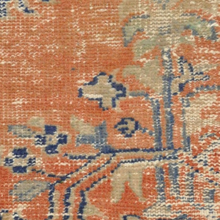 Vintage Woven Navy and Orange Coffee Mug Gallery Image 2